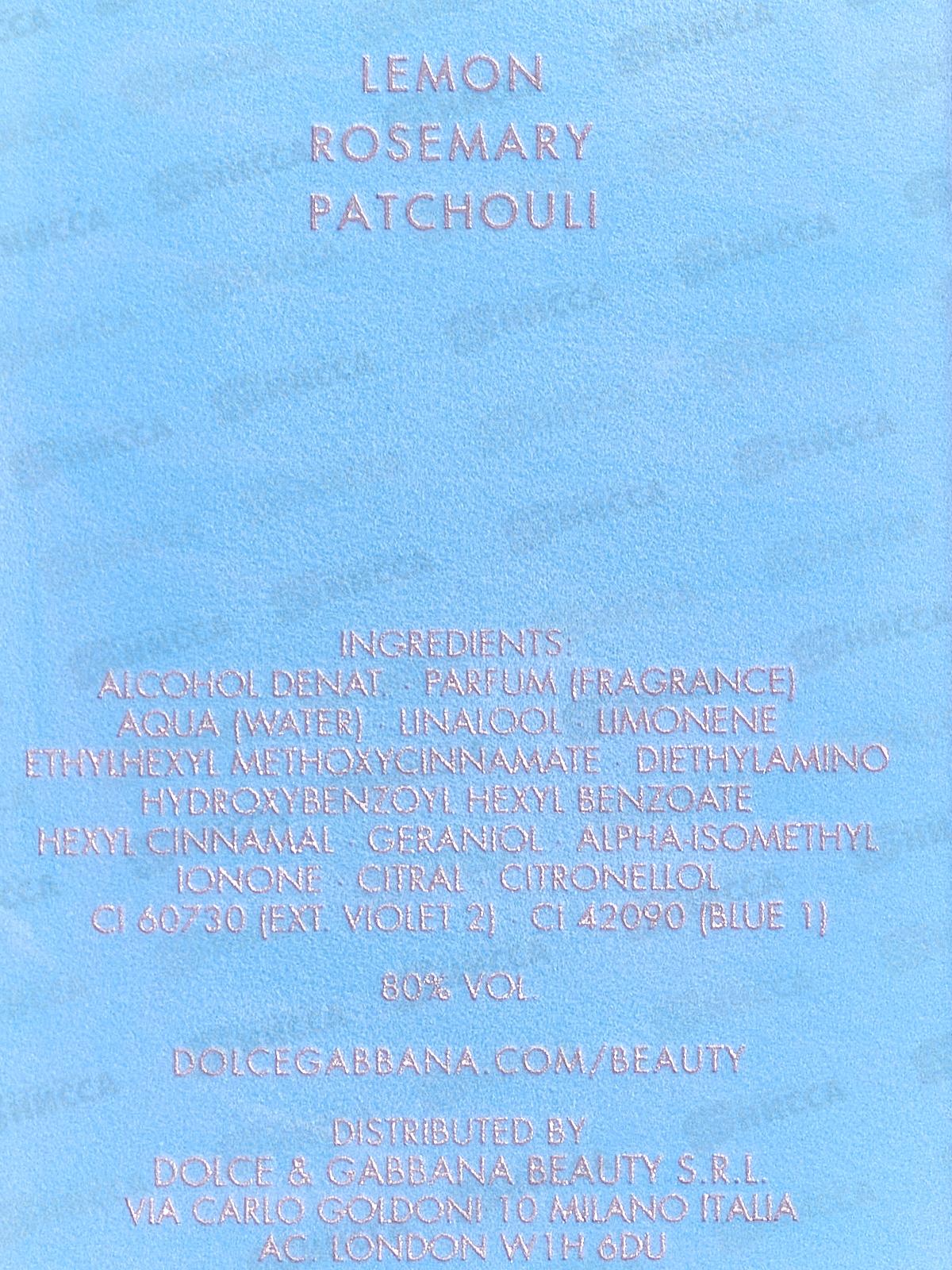 D&G Light Blue, т/в 50мл муж М