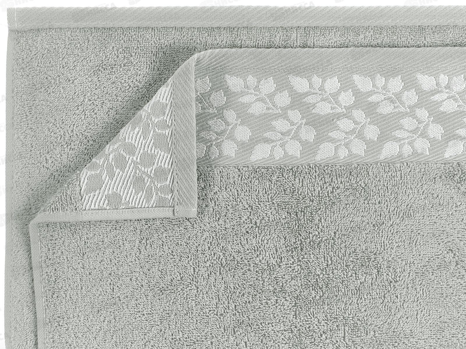 Полотенце 50*90 ВН MX42 Floret  Холодный серый бордюр