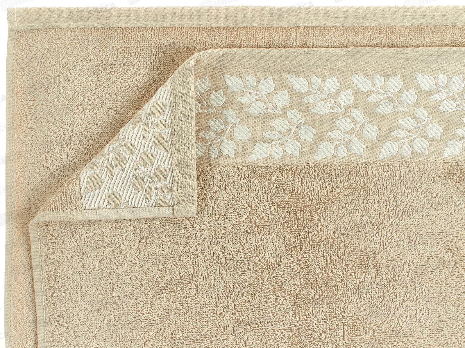 Полотенце 50*90 ВН MX42 Floret  Светло-бежевый бордюр