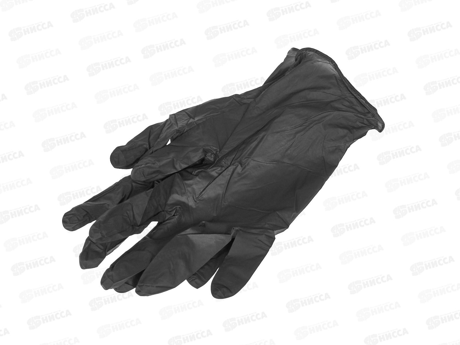 Перчатки Optiline нитриловые черные M, 27-2662 *100/1000