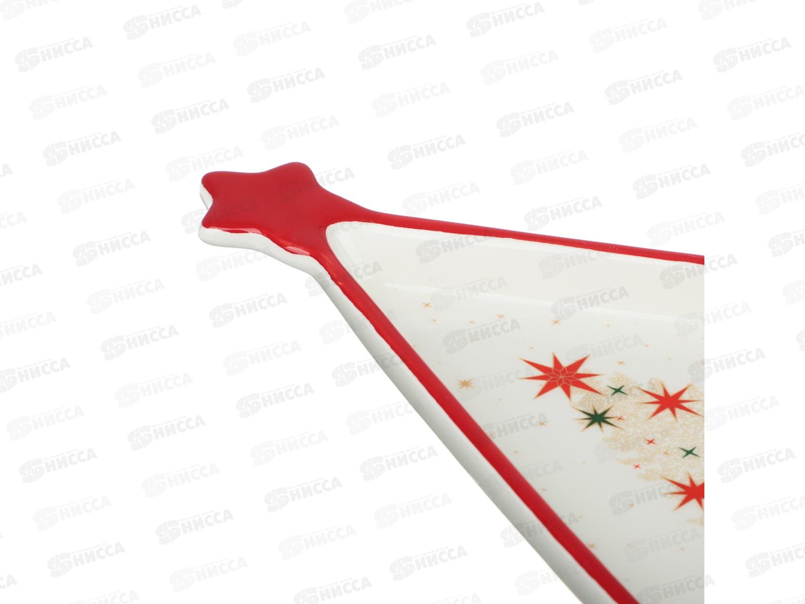 Блюдо &quotЩелкунчик&quot елка 21*16*2,5см керамика 820-723 г