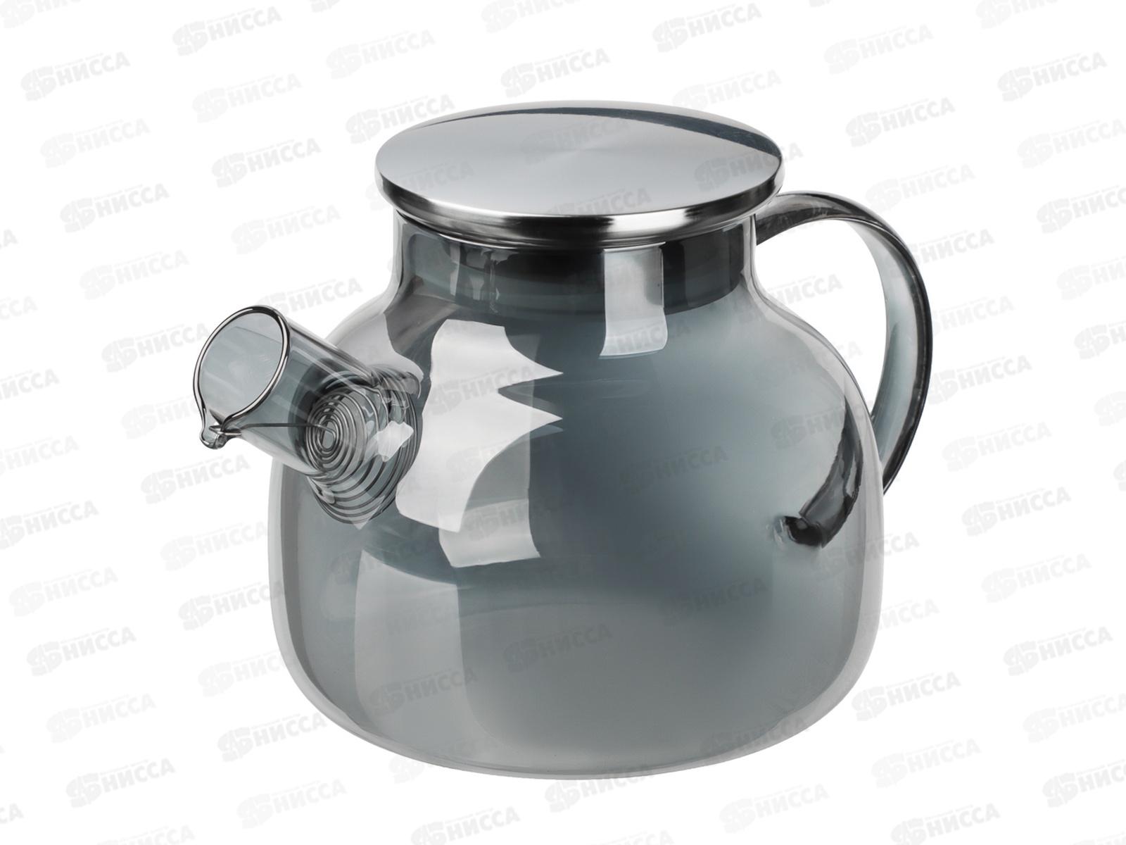 Чайник заварочный 1л SATOSHI металл фильтр стекло 850-265 г