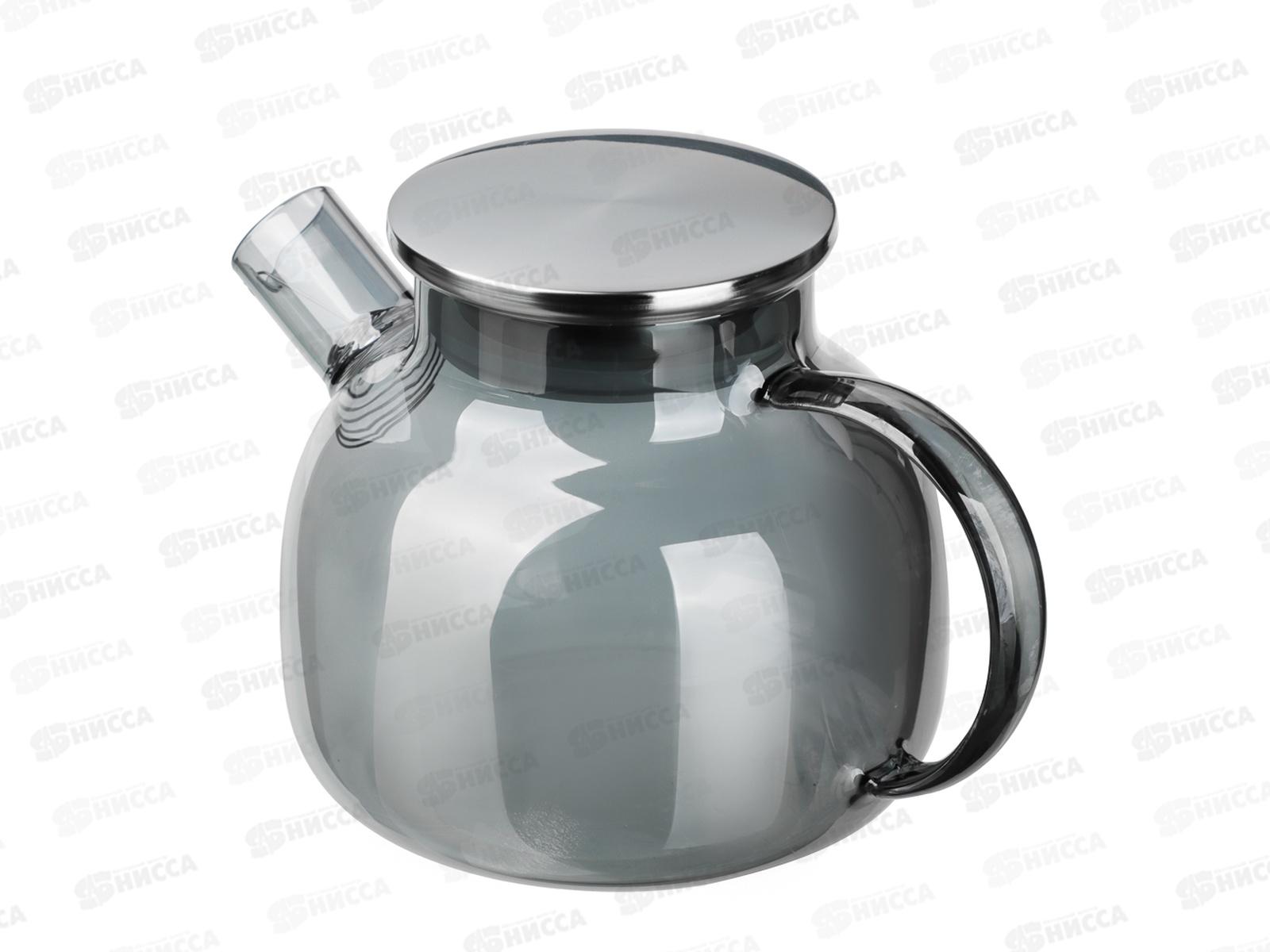 Чайник заварочный 1л SATOSHI металл фильтр стекло 850-265 г