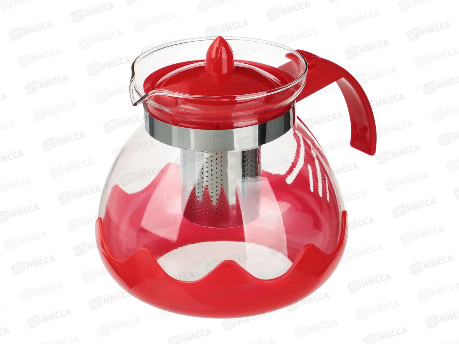 Чайник заварочный 1,5л Vetta металл фильтр стекло 850-273 г