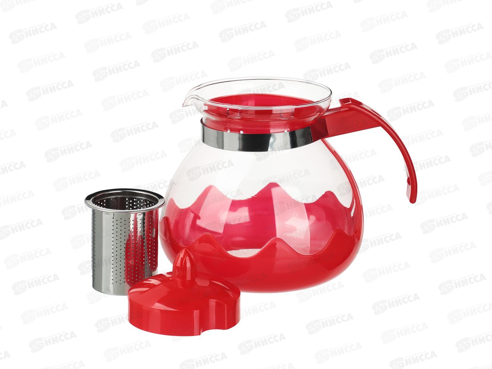 Чайник заварочный 1,5л Vetta металл фильтр стекло 850-273 г