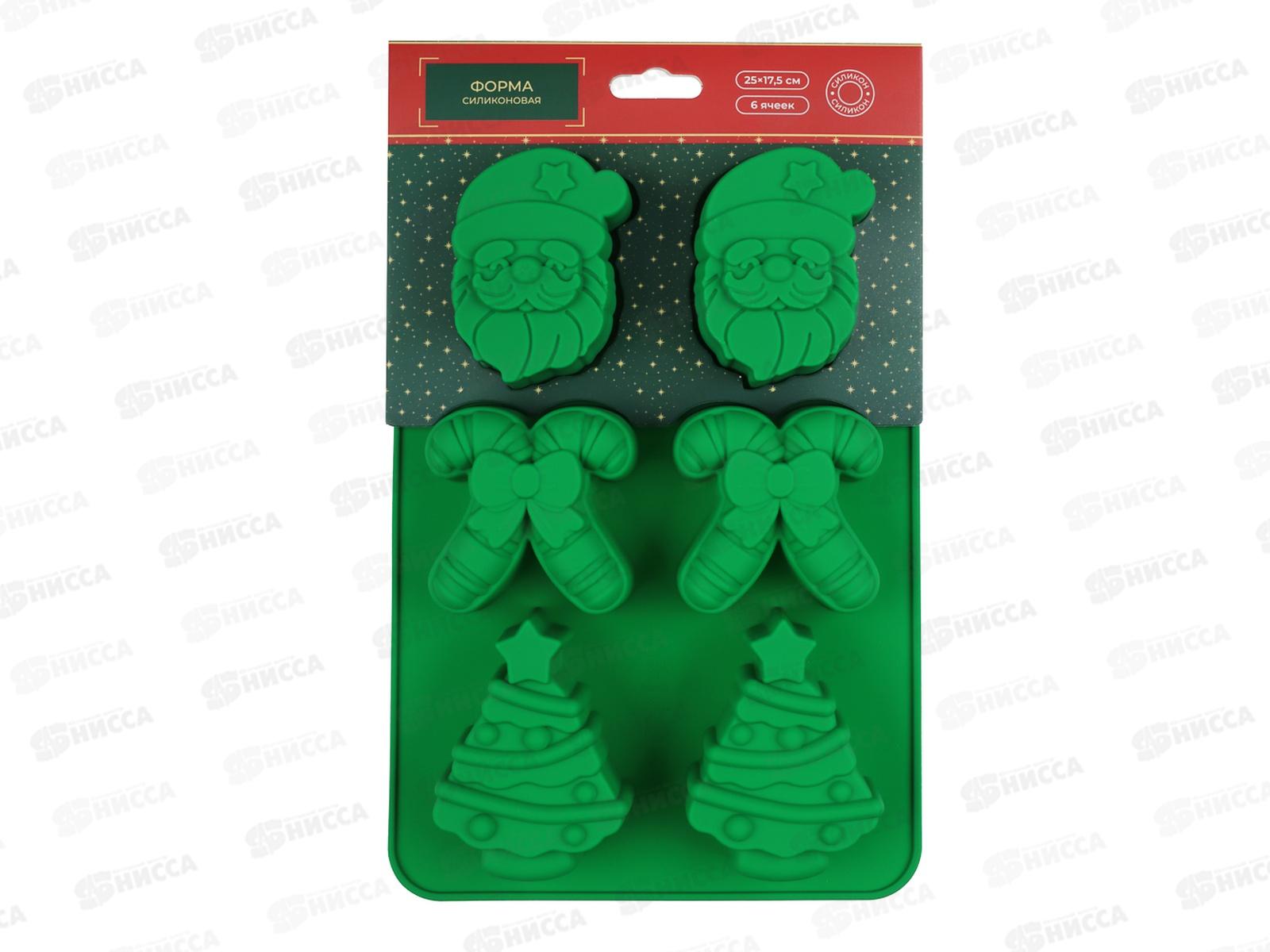 Форма  д/выпечки &quotЩелкунчик&quot силикон 6 ячеек 25*17,5см 856-222 г