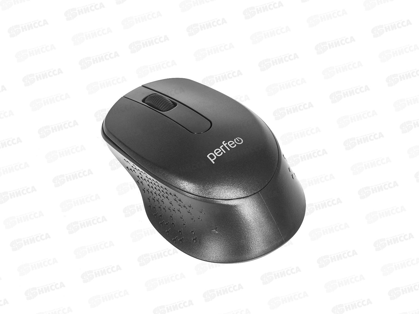 Мышь Perfeo беспроводная оптическая &quotDEFI&quot, бесшумная, 3 кнопки, DPI 1200, USB, чёрная, PF_B3414