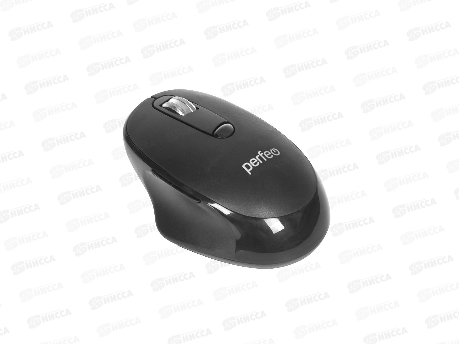 Мышь Perfeo беспроводная оптическая &quotERGO&quot, 4 кнопки, 800-1600DPI, USB, черная, PF_C3594