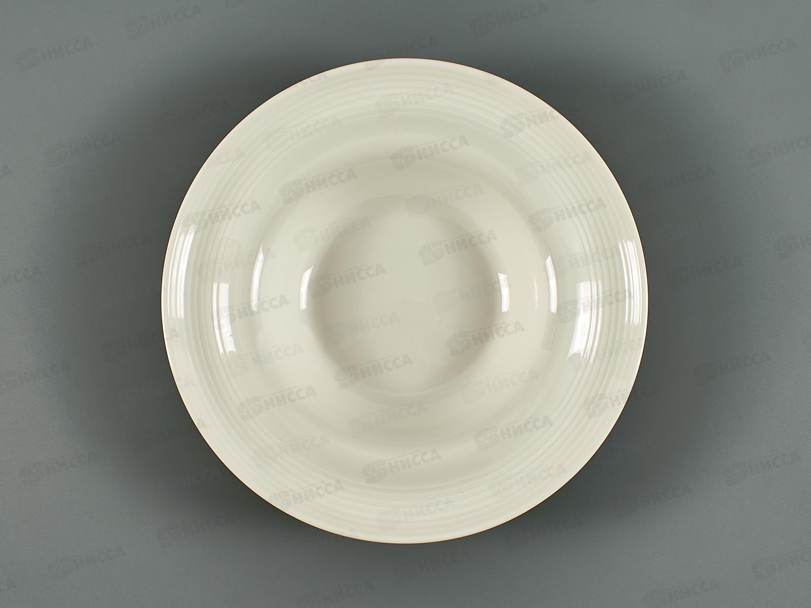 Тарелка для супа белая рельеф 25см 70209-5 *24