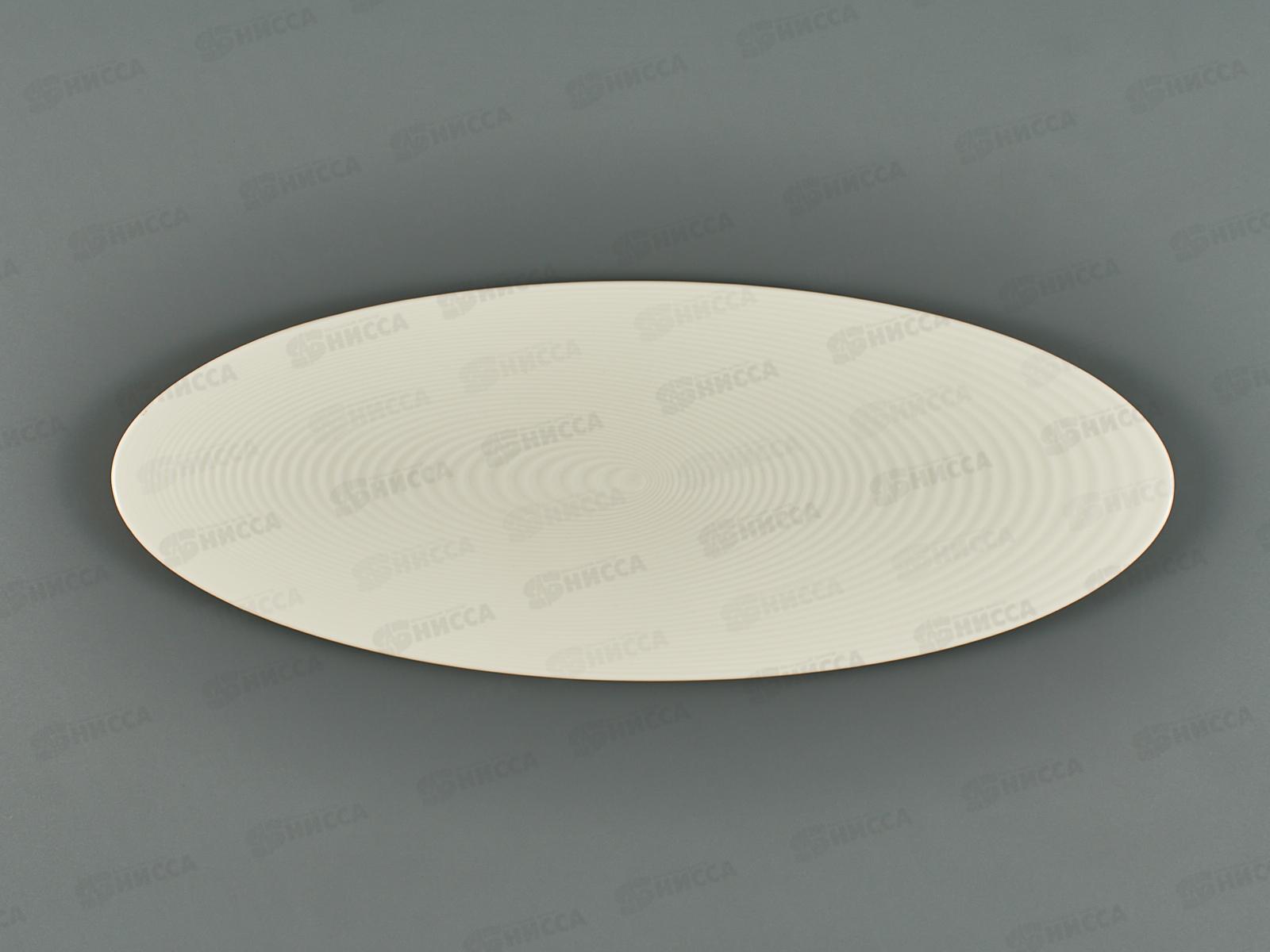 Тарелка для суши белая рельеф 34,8см 70206-21 *6/36