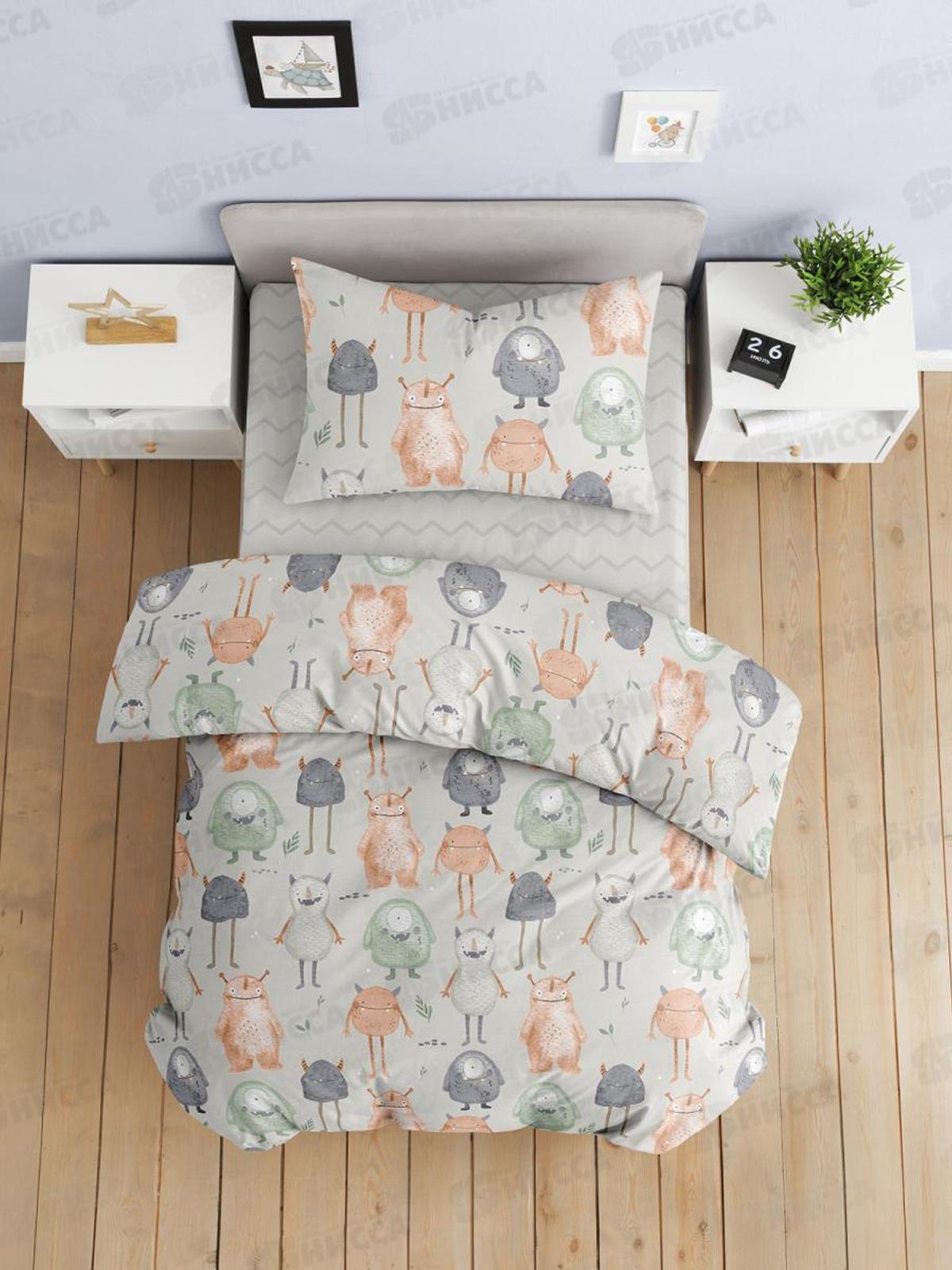 Комплект постельного белья 1,5 спальный Бязь 120гр НН Крумпетс 70*70 1шт