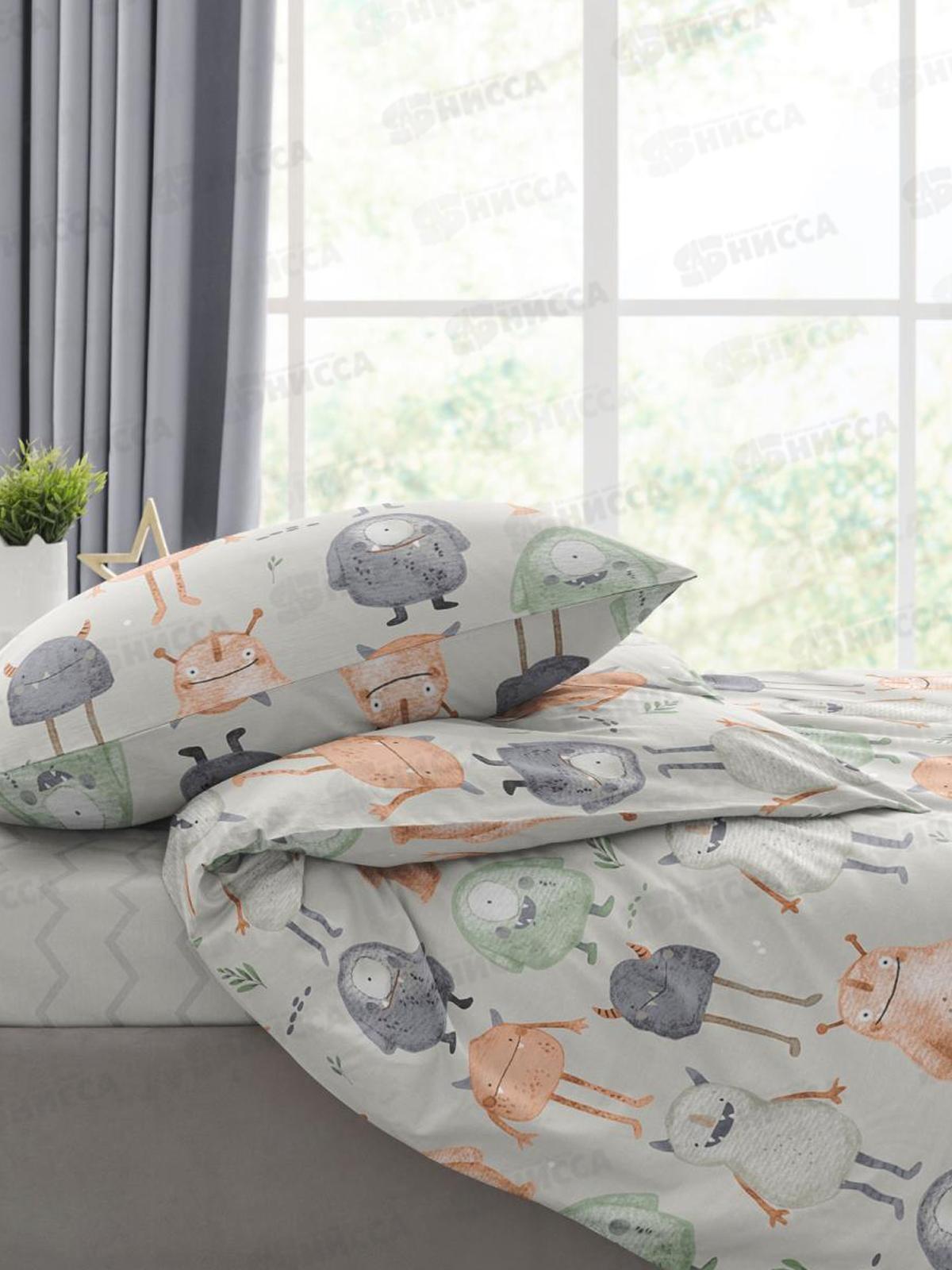 Комплект постельного белья 1,5 спальный Бязь 120гр НН Крумпетс 70*70 1шт