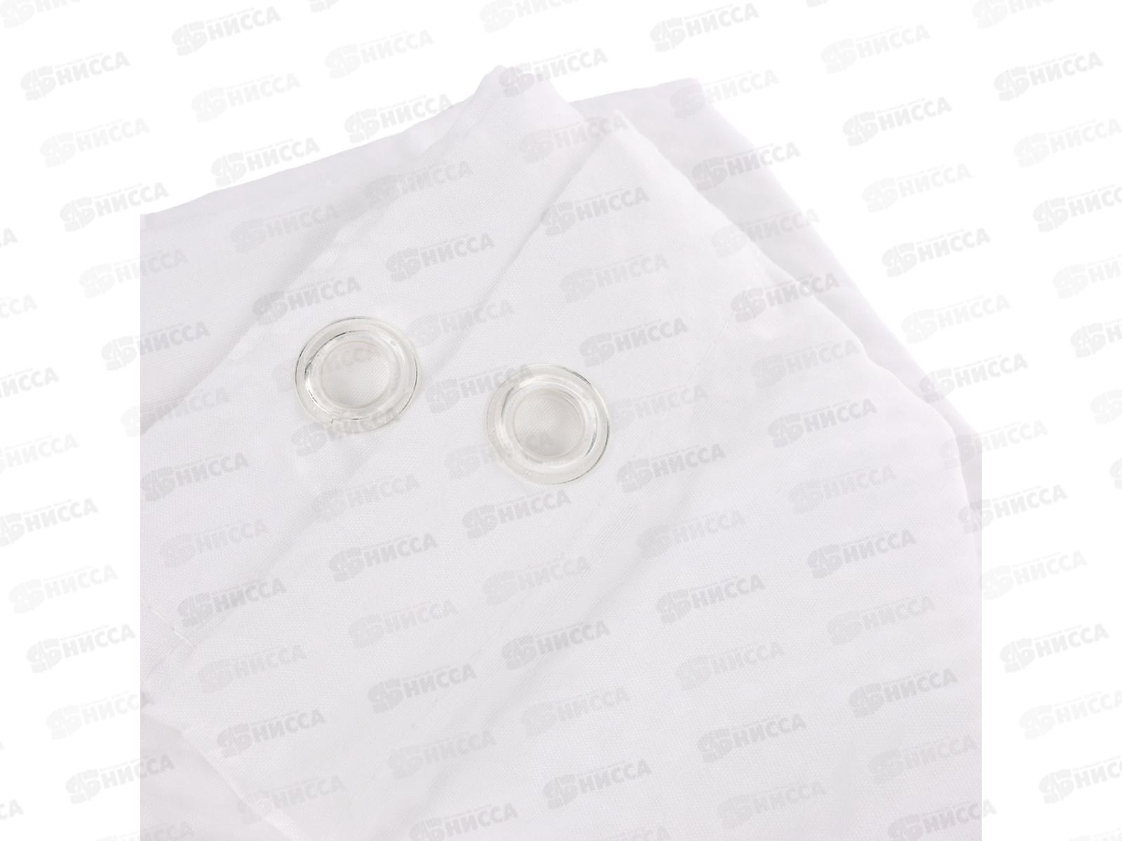 Штора для ванной 461640 ZEBRA белый 180*180см, SWC-50-22  ПЕВА  г