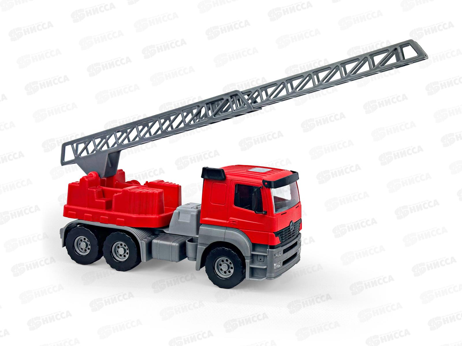 Пожарная машина Мерседес &quotAxor&quot 3-х осный в сетке 05671