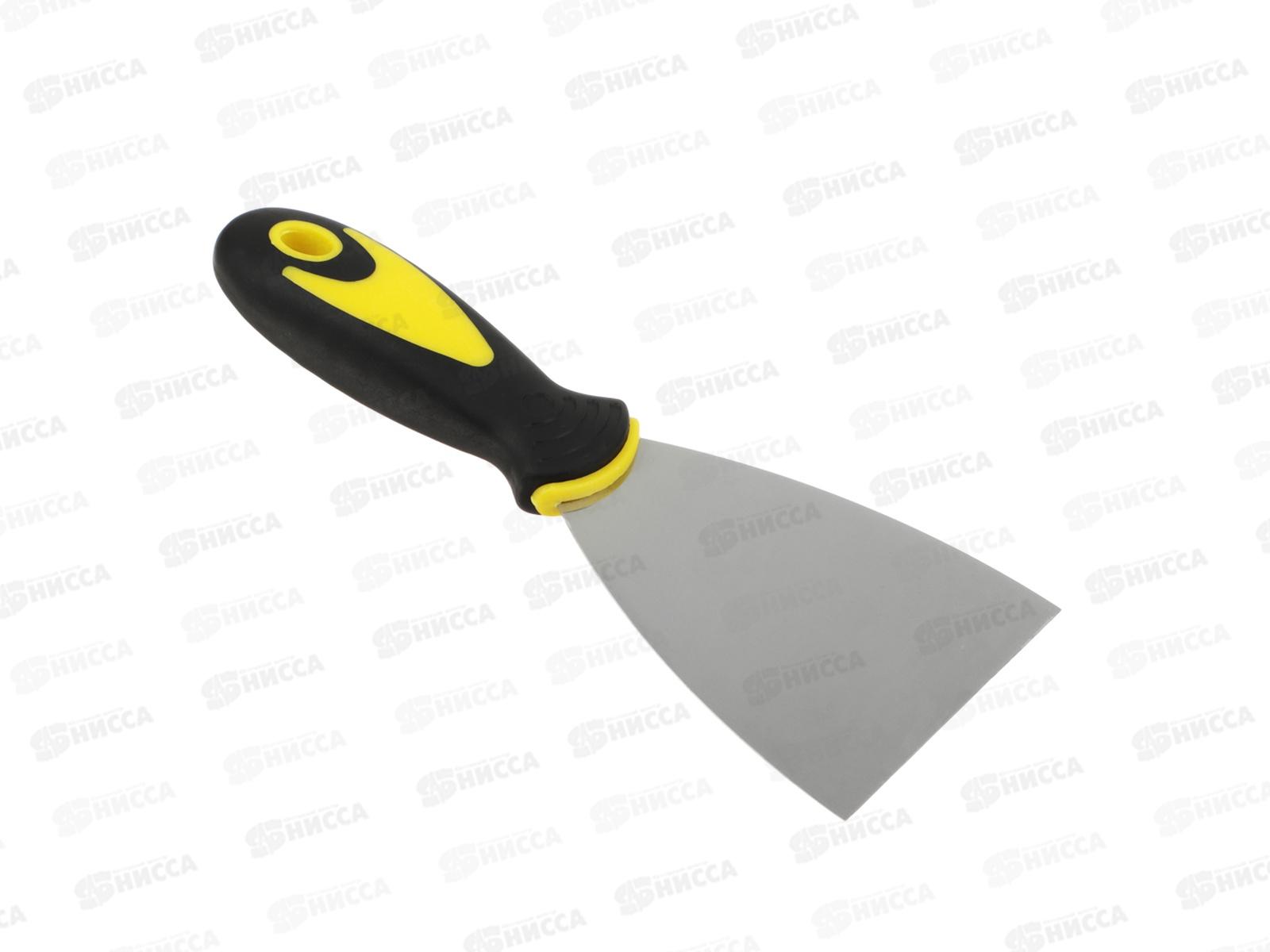 Шпатель металл. ЕРМАК  75мм с двухкомпонентной рукояткой 120мм, 683-162 г