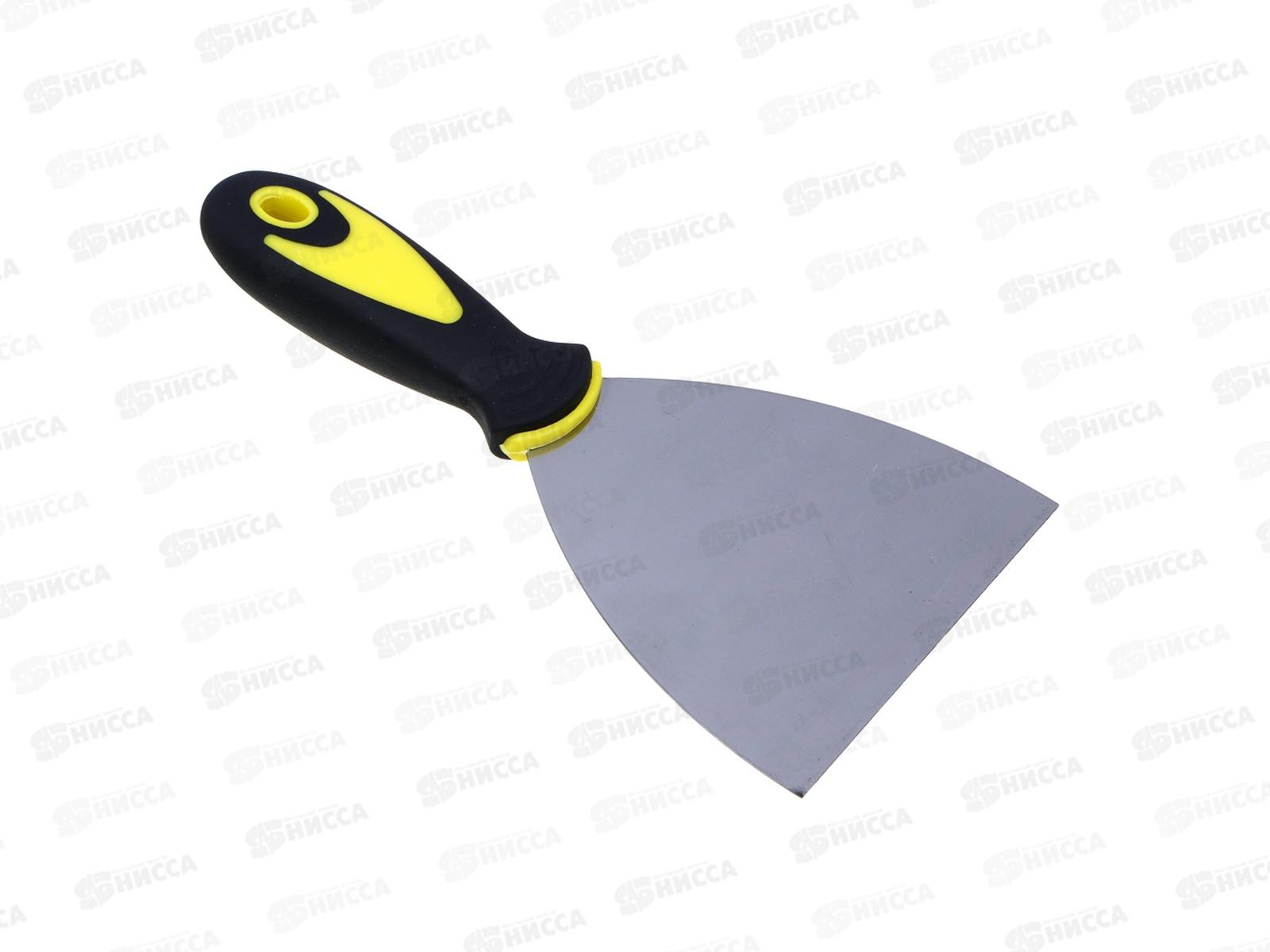 Шпатель металл. ЕРМАК 100мм с двухкомпонентной рукояткой 683-163 г