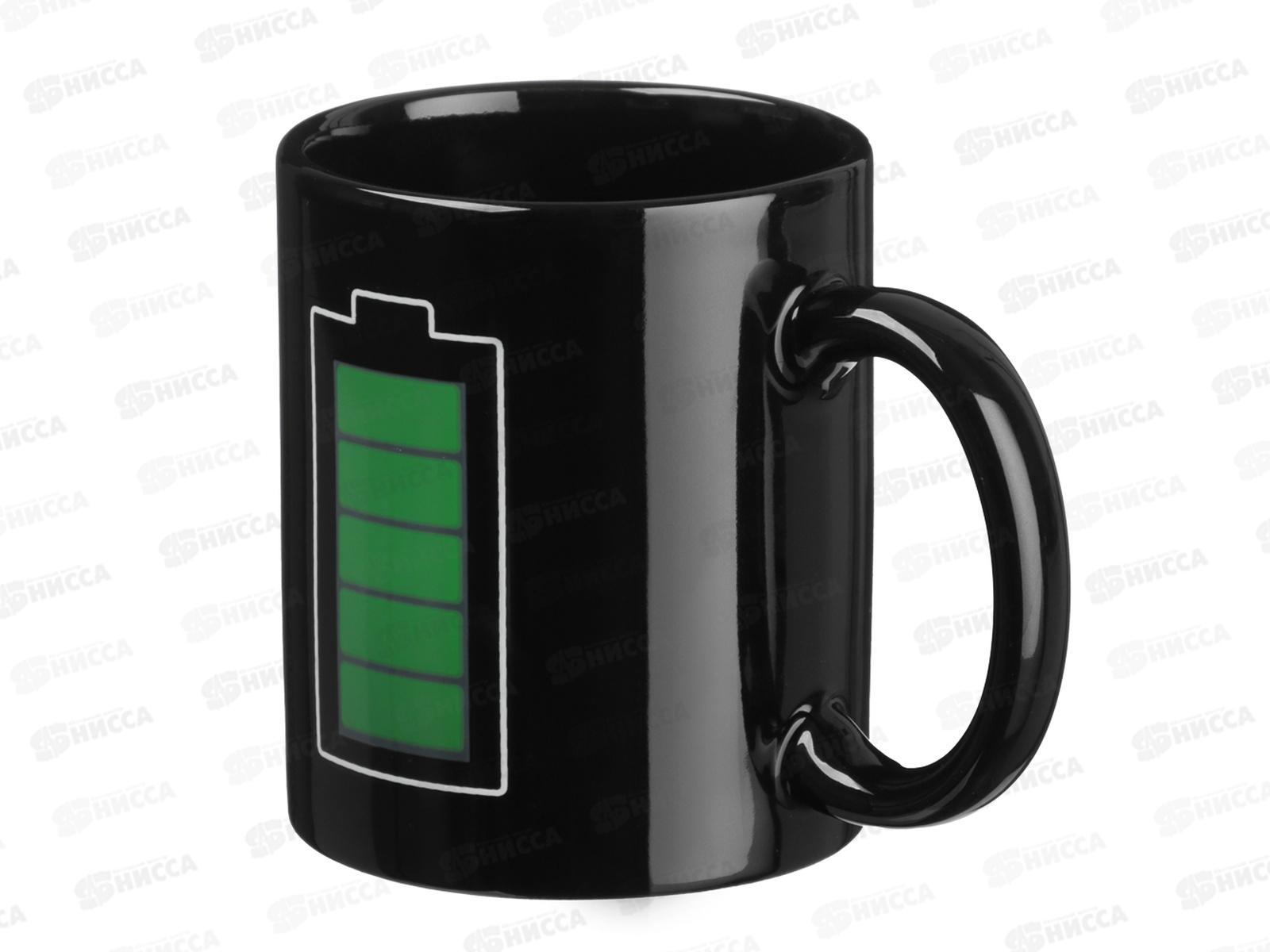 Кружка 350мл Батарейка, с терморисунком, керамика, MILLIMI, 806-241 г