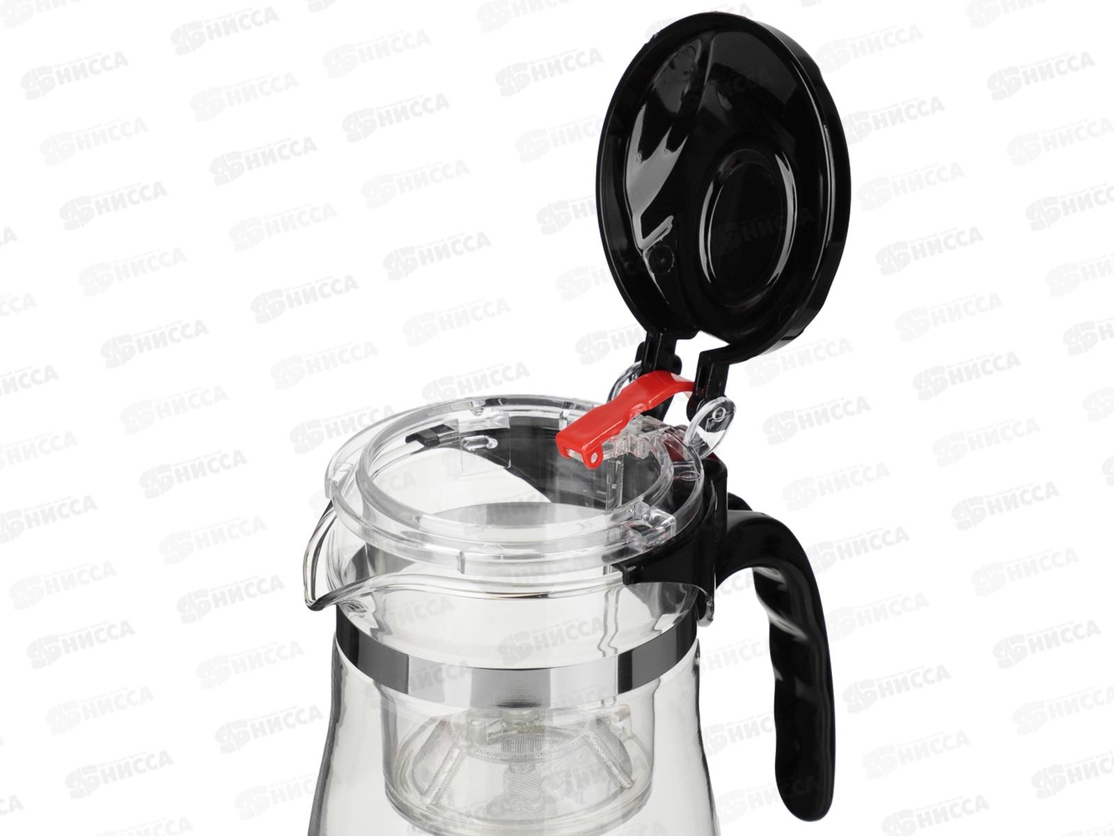 Чайник заварочный Vetta 750мл с кнопкой, стекло 850-275  г