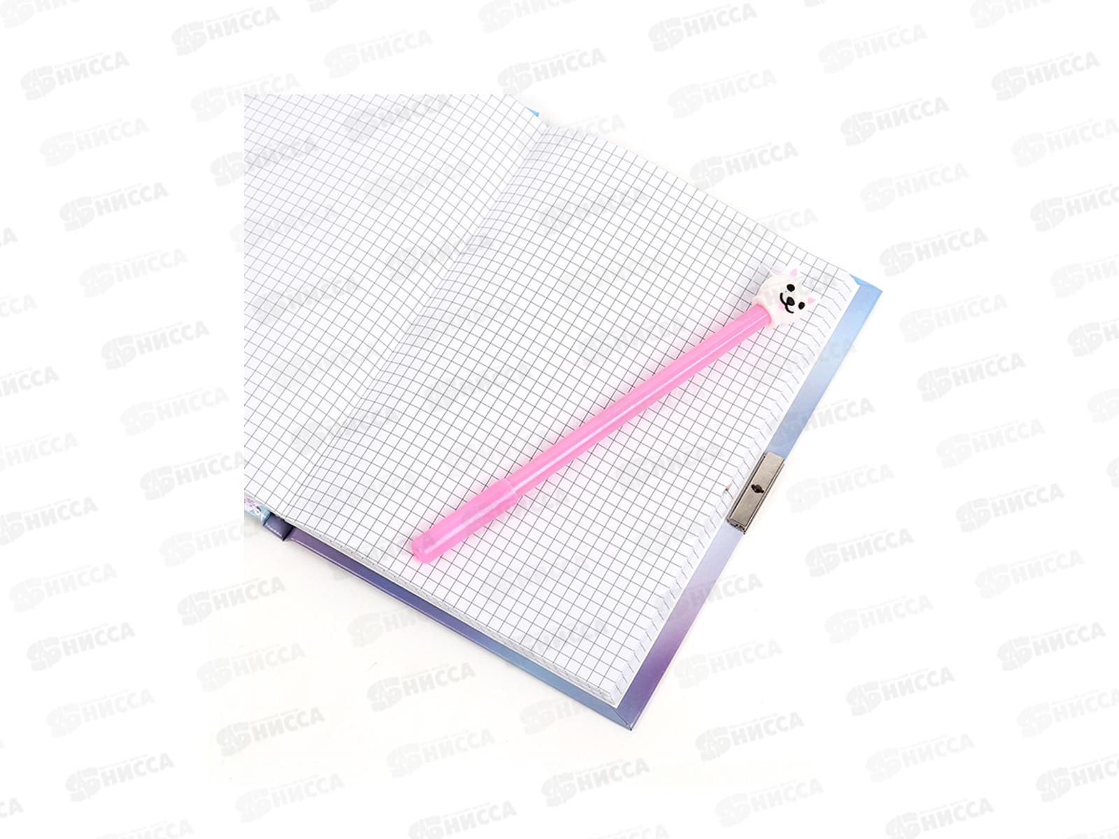 Блокнот  Darvish 50л. &quotСобачка с бантом&quot с замком,с ручкой, DV-15942-3