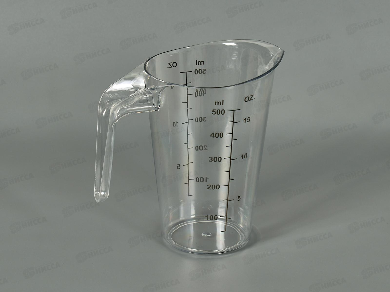 Кувшин с мерной шкалой 500мл прозрачный КТ-КПК-003