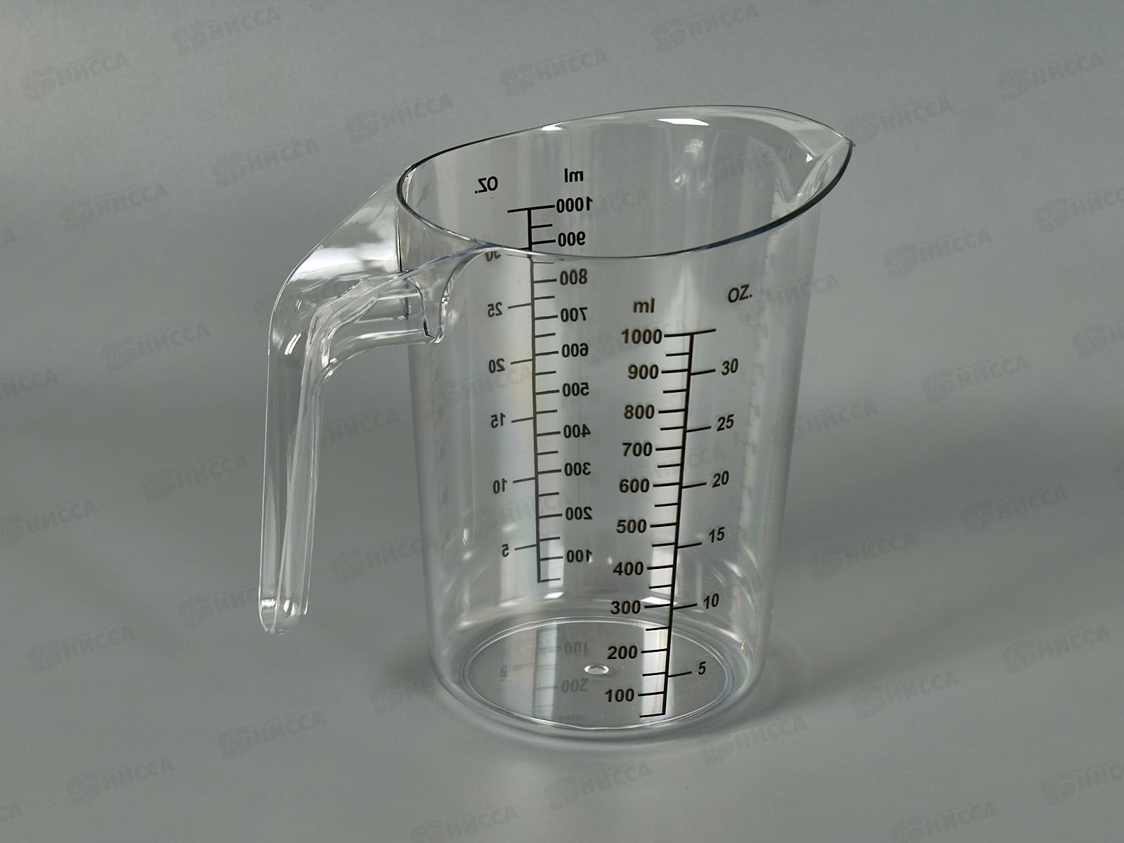 Кувшин с мерной шкалой 1000мл прозрачный КТ-КПК-004