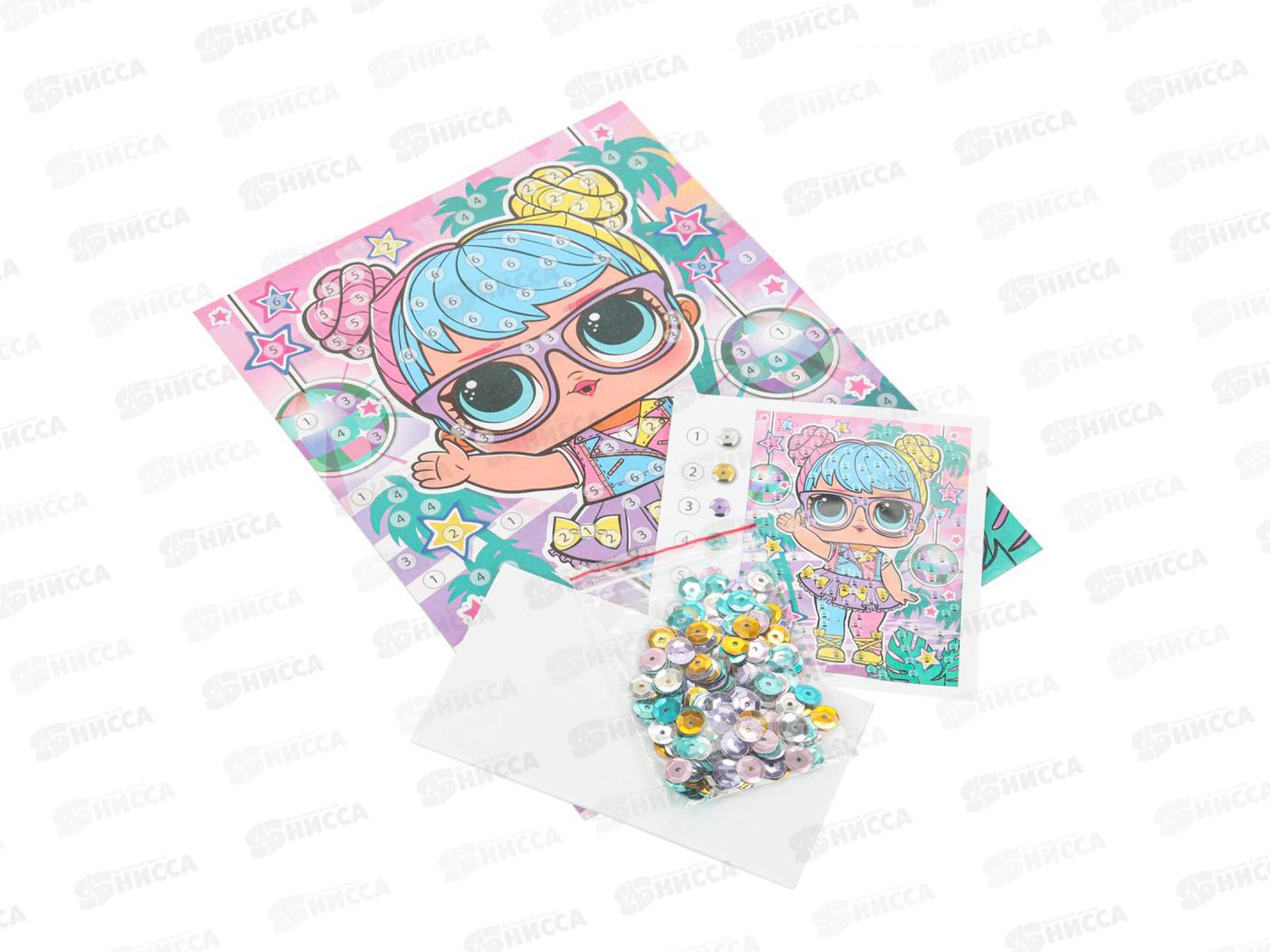 Аппликация из пайеток 17*23см Стильные девчонки, SEQPACK-112309