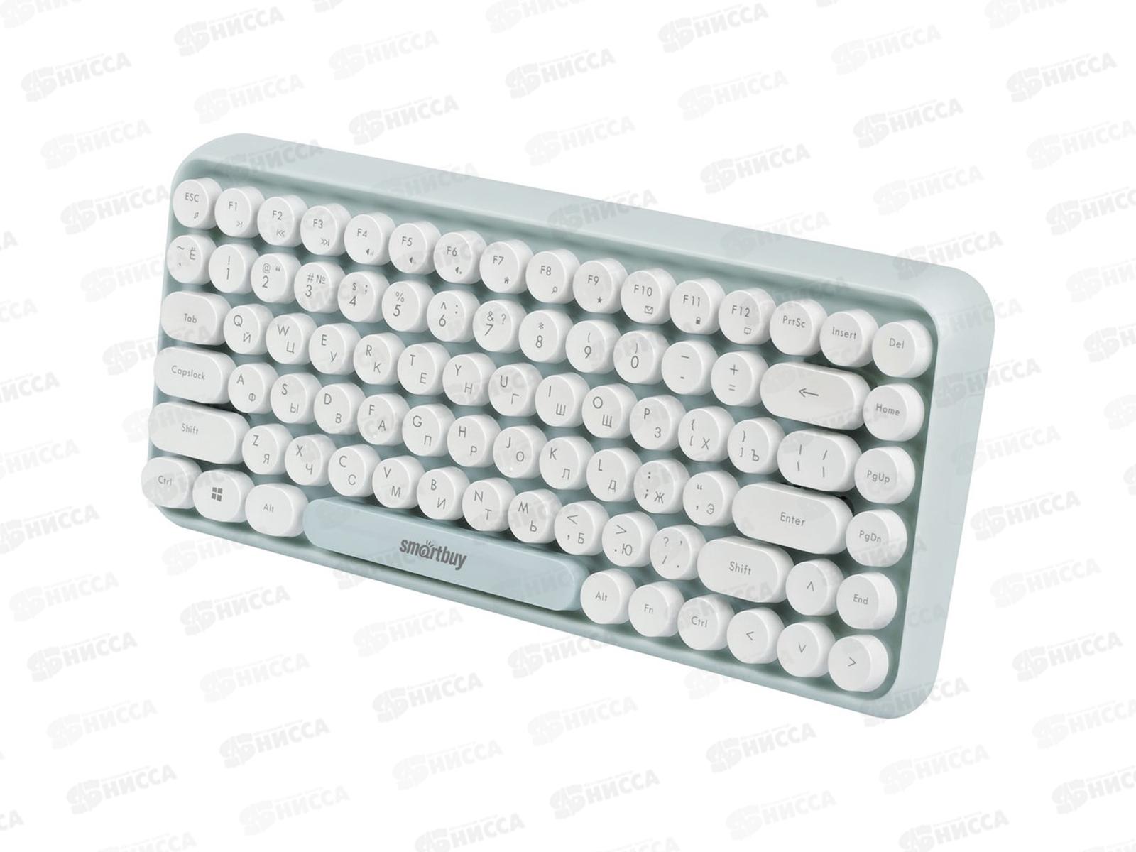 Клавиатура+мышь мультимед Smartbuy мятно-белый, SBC-626376AG-M