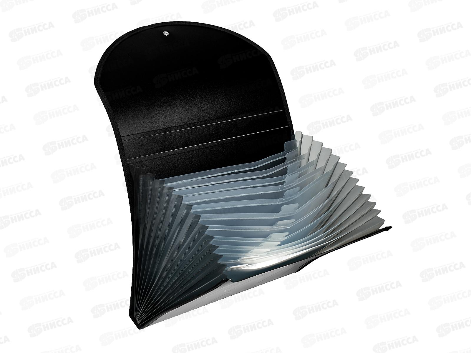 Папка на рез. Informat  А4 12отд. черный пластик 700мкм NL6970-12K *25