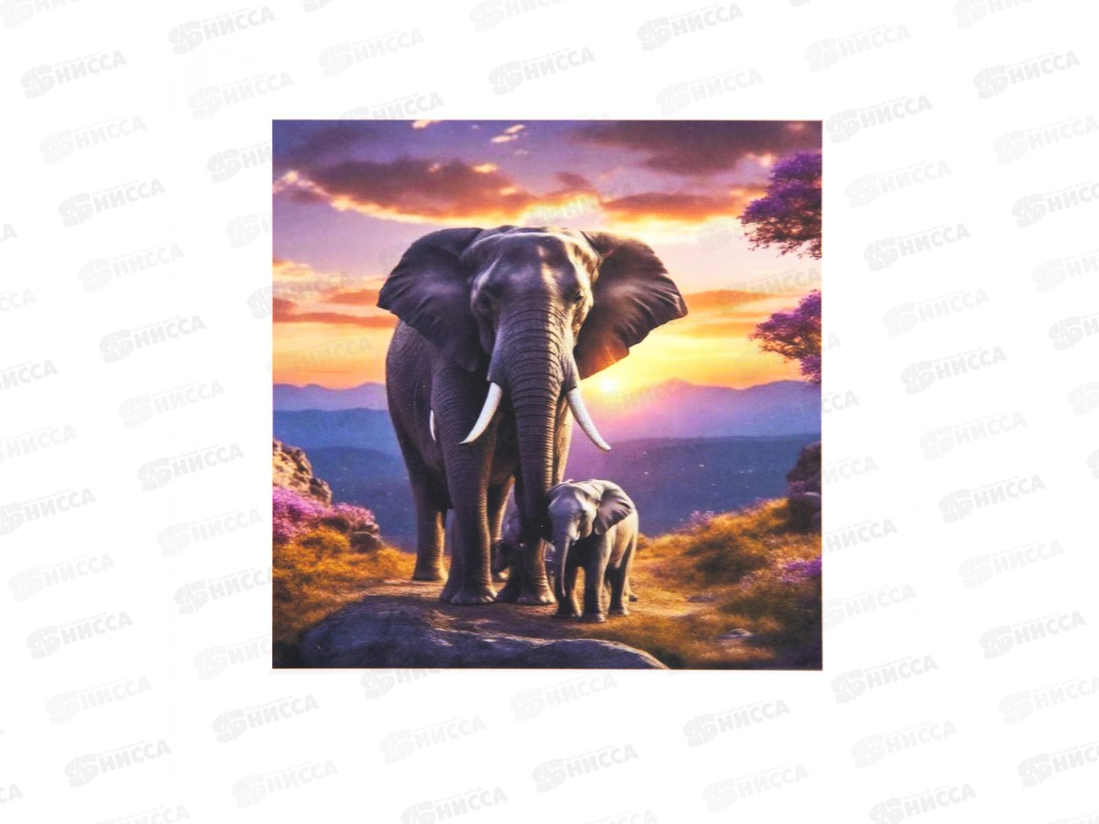 Картина по номерам 30*40 Слоны  АL12975*30