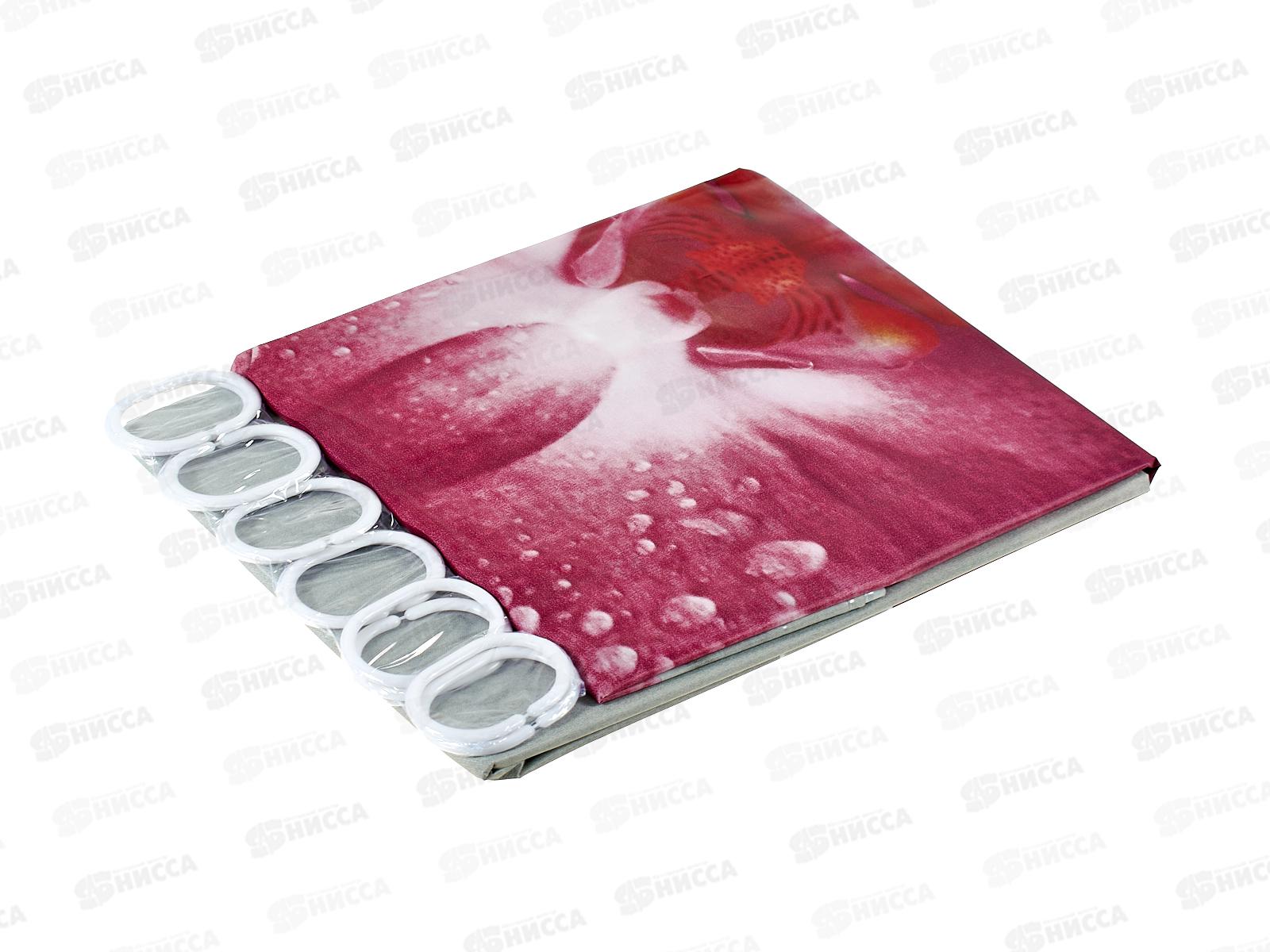 Штора для ванной &quotКамни и орхидея&quot 180х180см, EVA 1204918