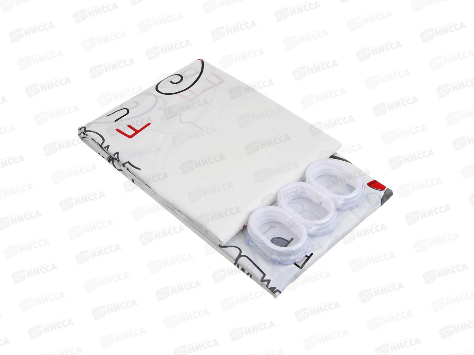 Штора для ванной 461648 VETTA &quotВеселые коты&quot ПЕВА, 180х200см  г