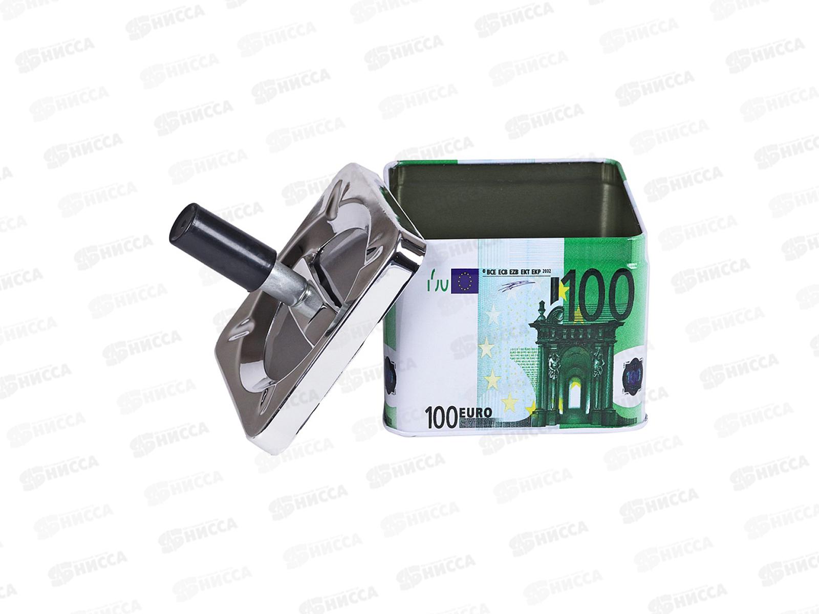Пепельница бездымная &quot100 евро&quot квадратная ПЛ-1075