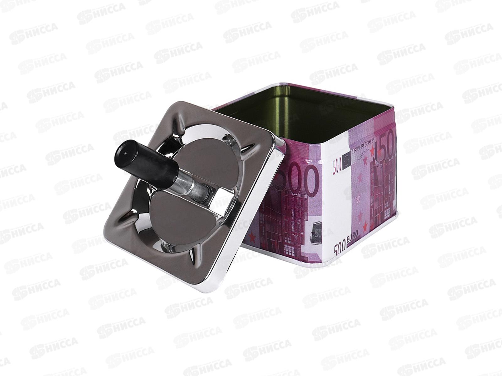 Пепельница бездымная &quot500 евро&quot квадратная ПЛ-1077