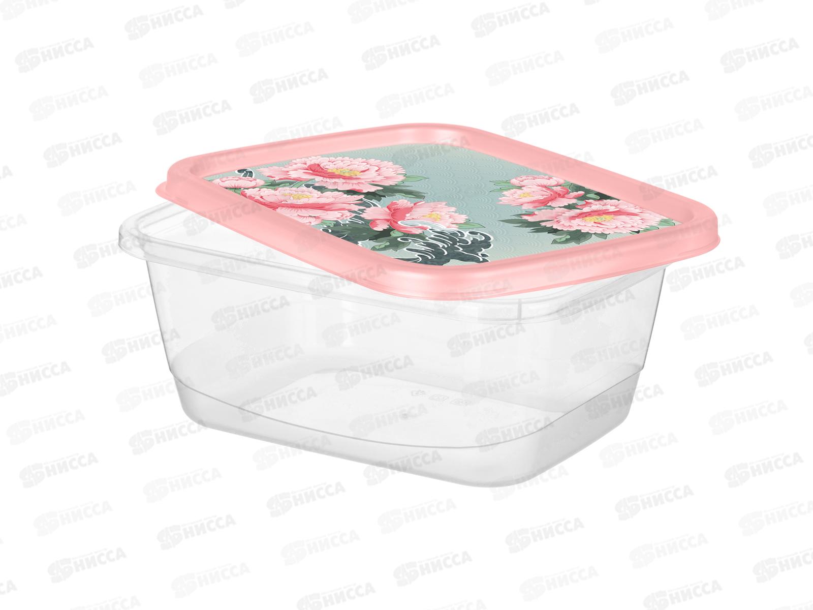 Контейнер д/прод. &quotСад пионов&quot прямоугольных 3шт (0,5л+0,85л+1,5л) 223151808/04