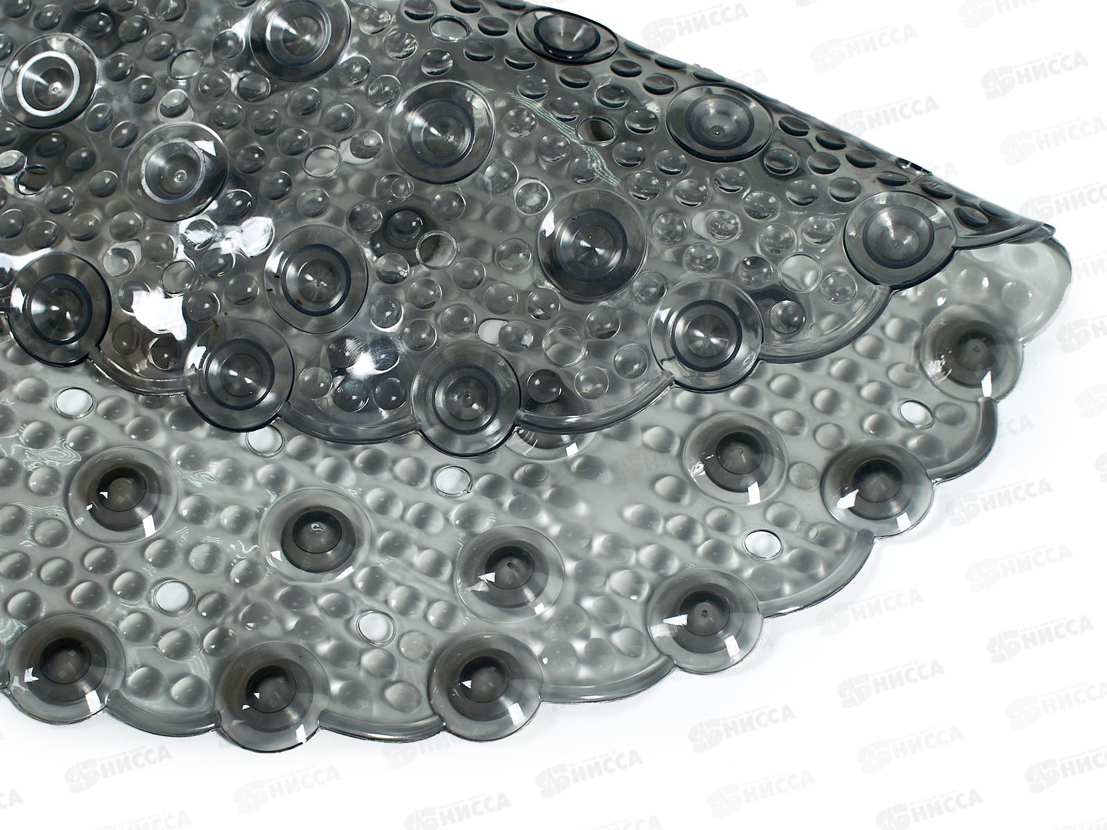 Коврик для ванной 67*37 прозрачный силикон (065564)  Ж