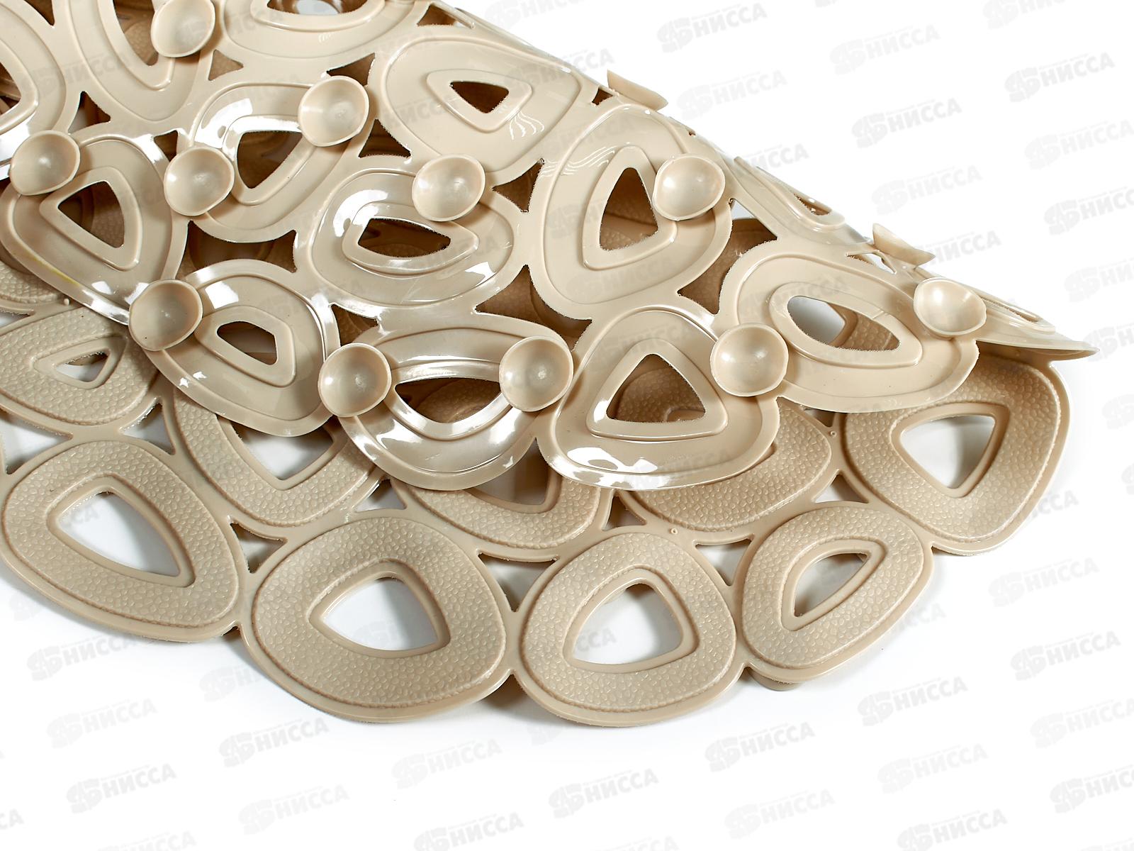 Коврик для ванной 67*34 прозрачный силикон (046356)  Ж