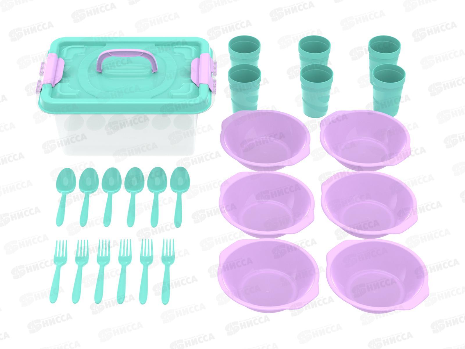 Набор посуды для пикника №6 &quotВояж&quot (6 персон, 25пр.) АП 188