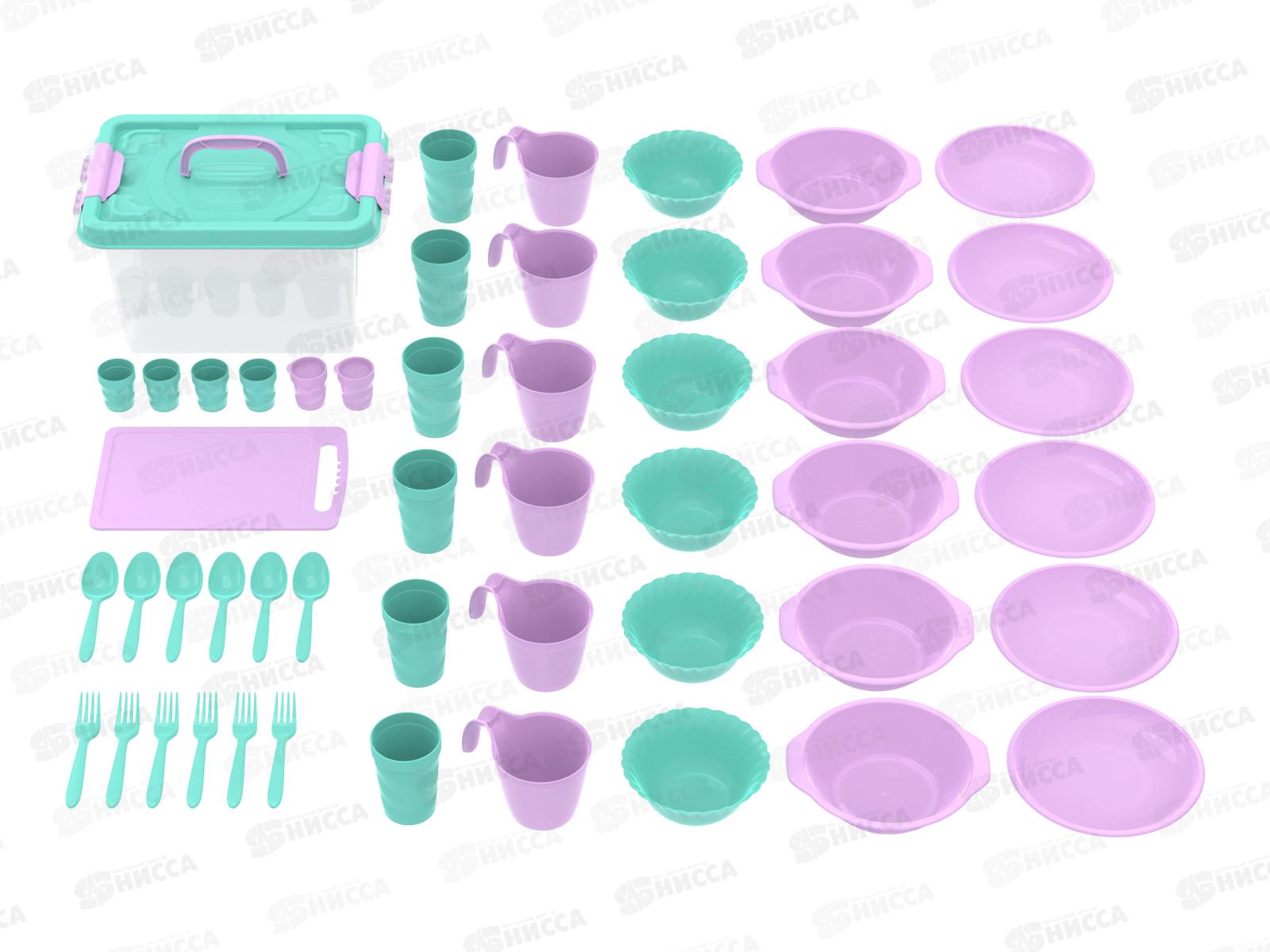Набор посуды для пикника №17 &quotВсе за стол -2&quot (6 персон, 52пр.) АП 776