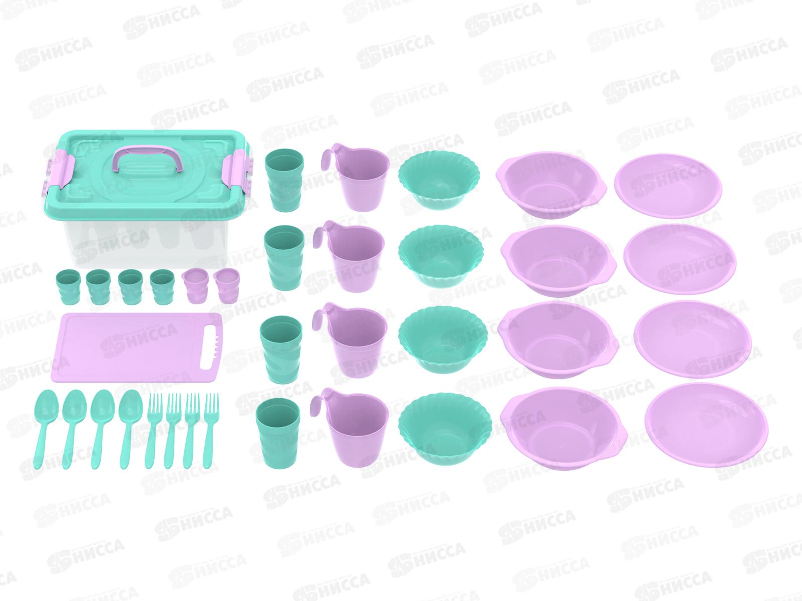 Набор посуды для пикника №18 &quotДружная семья-2&quot (4 пер. 36пр.) АП 777