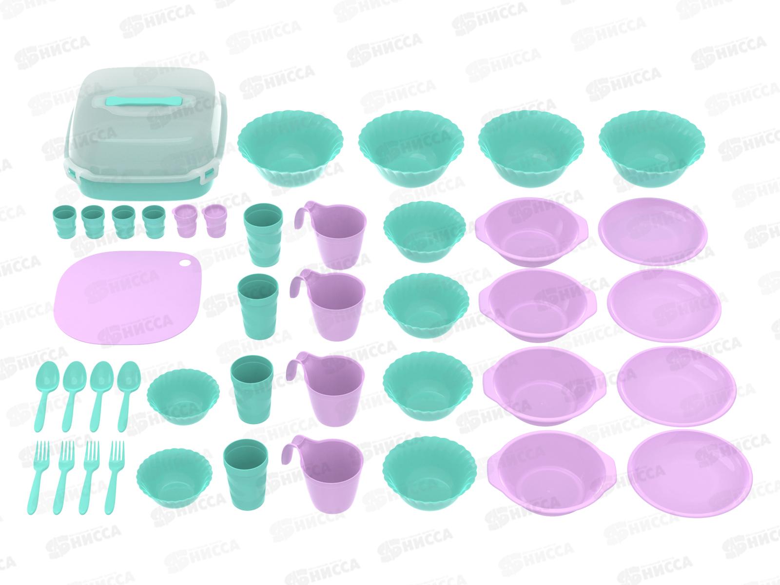 Набор посуды для пикника №21 &quotПовод есть&quot (4 персоны, 42пр.) АП 780