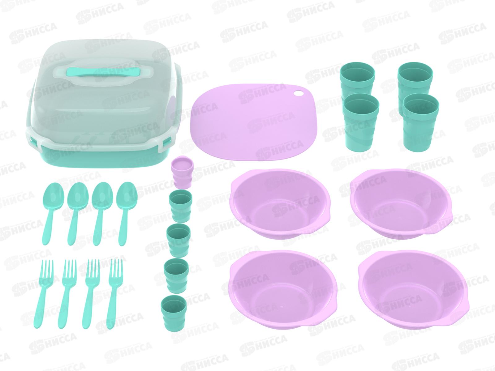 Набор посуды для пикника №23 &quotСемейный&quot (4 персоны, 23пр.) АП 782