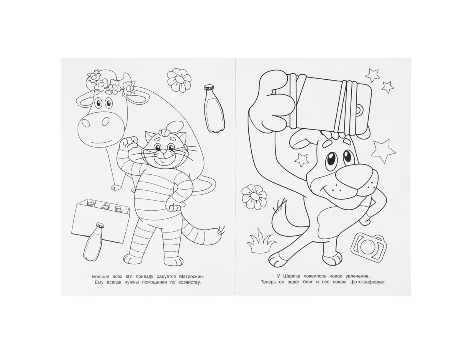 Раскраска &quotУМКА&quot 11379-9, Простоквашино. Чудо, 214х290мм 8стр.*50