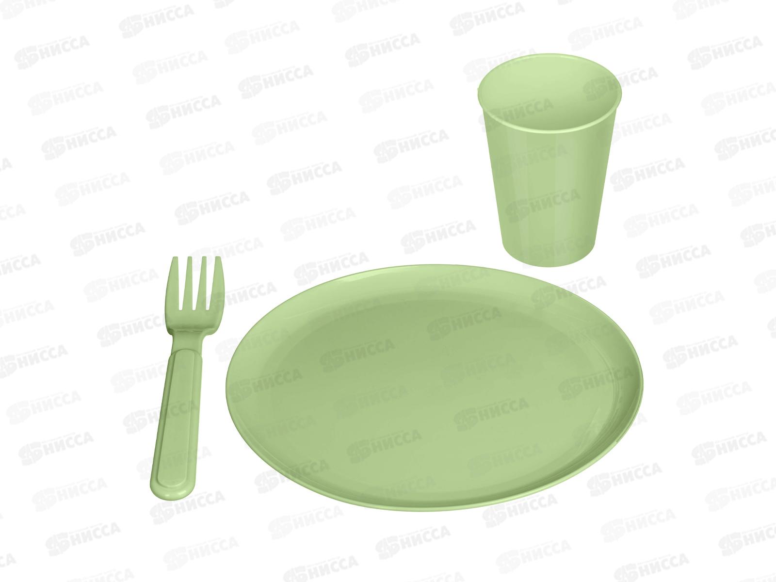 Набор д/пикника (3 персоны) 10пр Зеленый 223159318/08