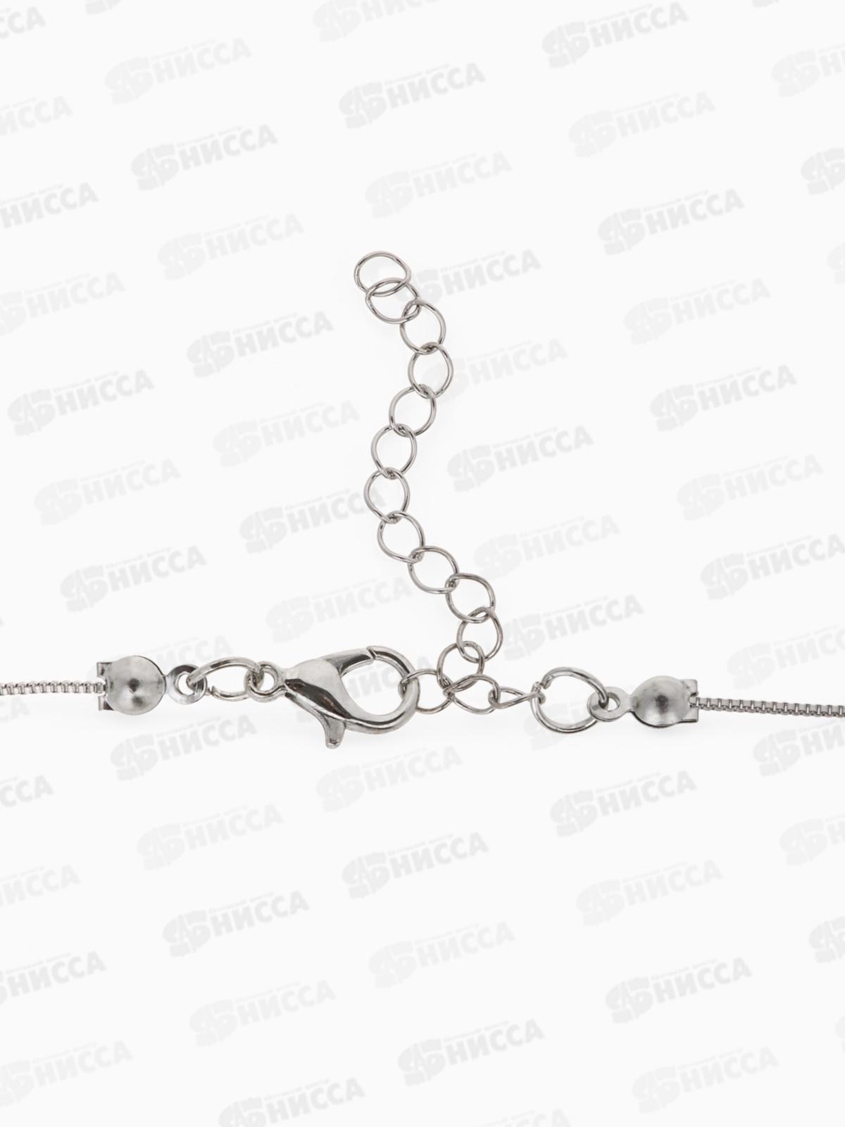 Кулон &quotНежность&quot на цепочке, розовый в серебре, 45см 10841115