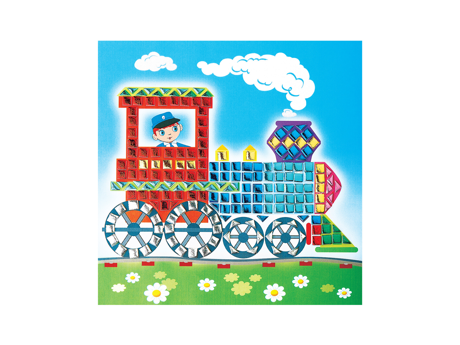 Набор декор мозаика АЛЬТ №5 Паровоз 2-086/05