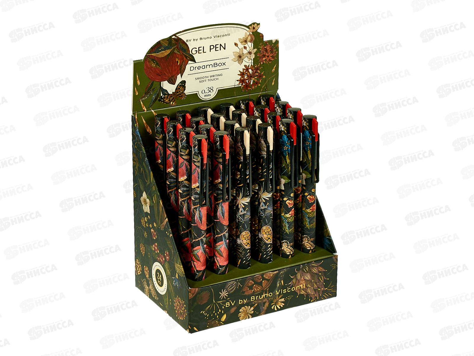 Ручка авт. B.V. Flora Black night черн.гел. 0.38мм 20-0467*12