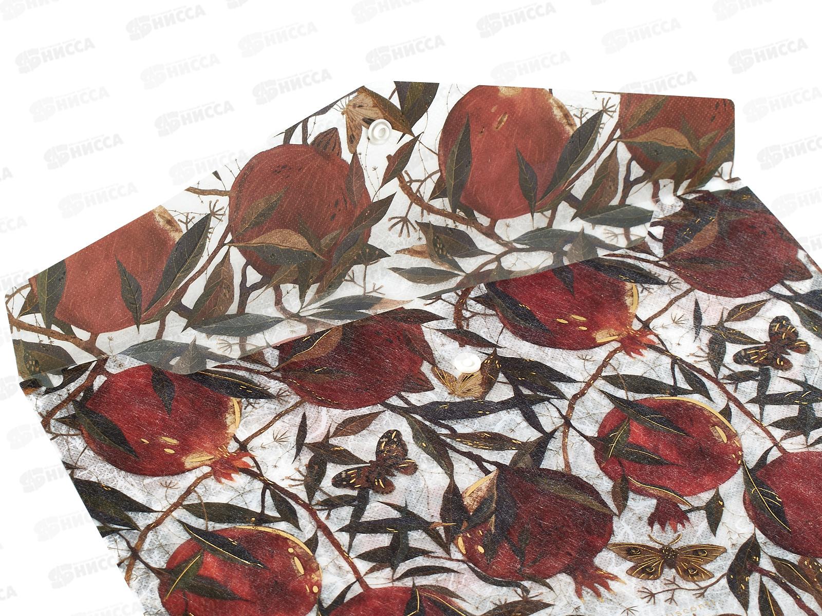 Папка с кноп. B.V. А4 Flora Гранат, 14-036/17 *10/100