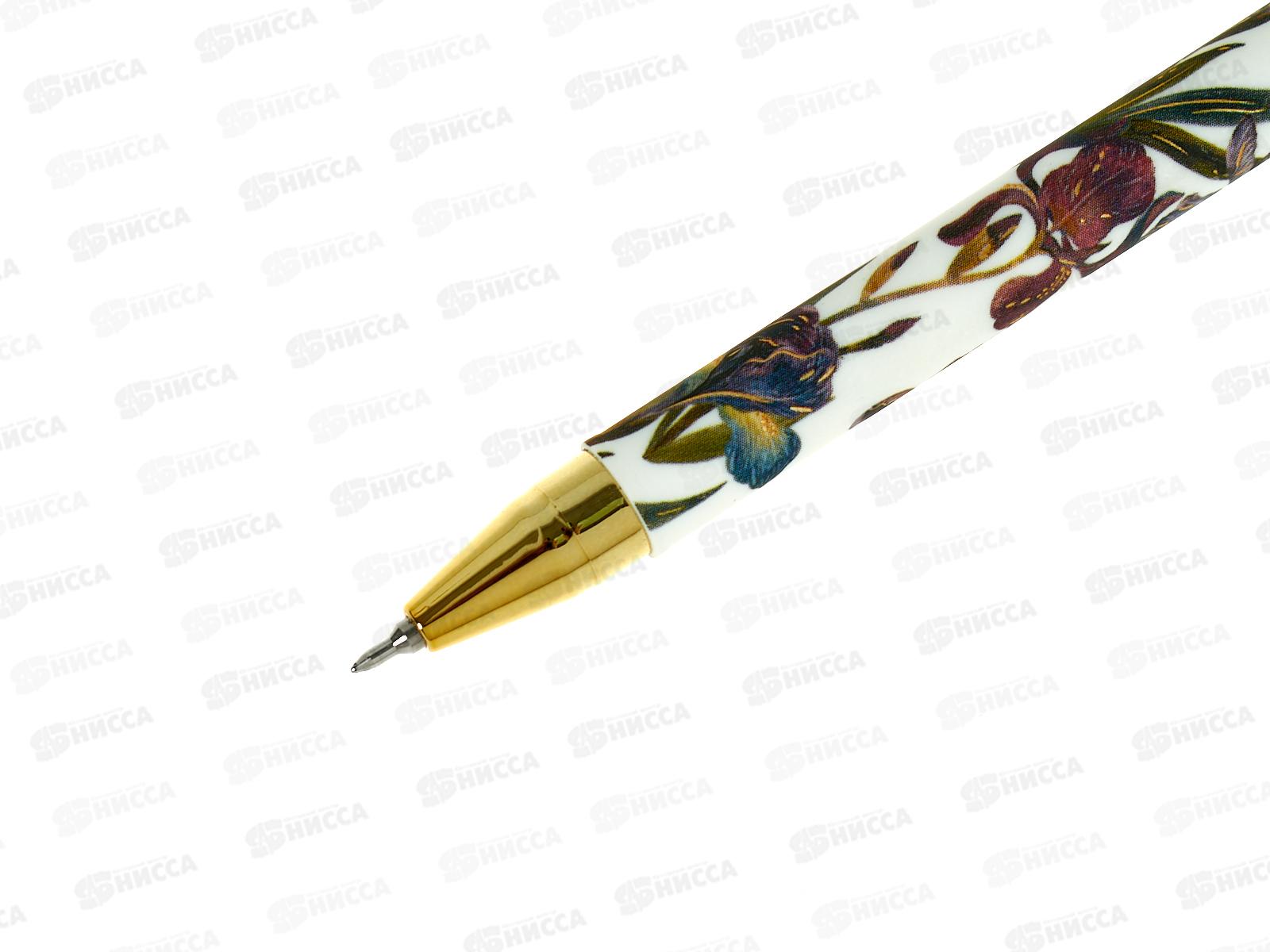 Ручка шар. B.V. Flora Bloom Flowers синяя 0.38мм 20-0215/76*24