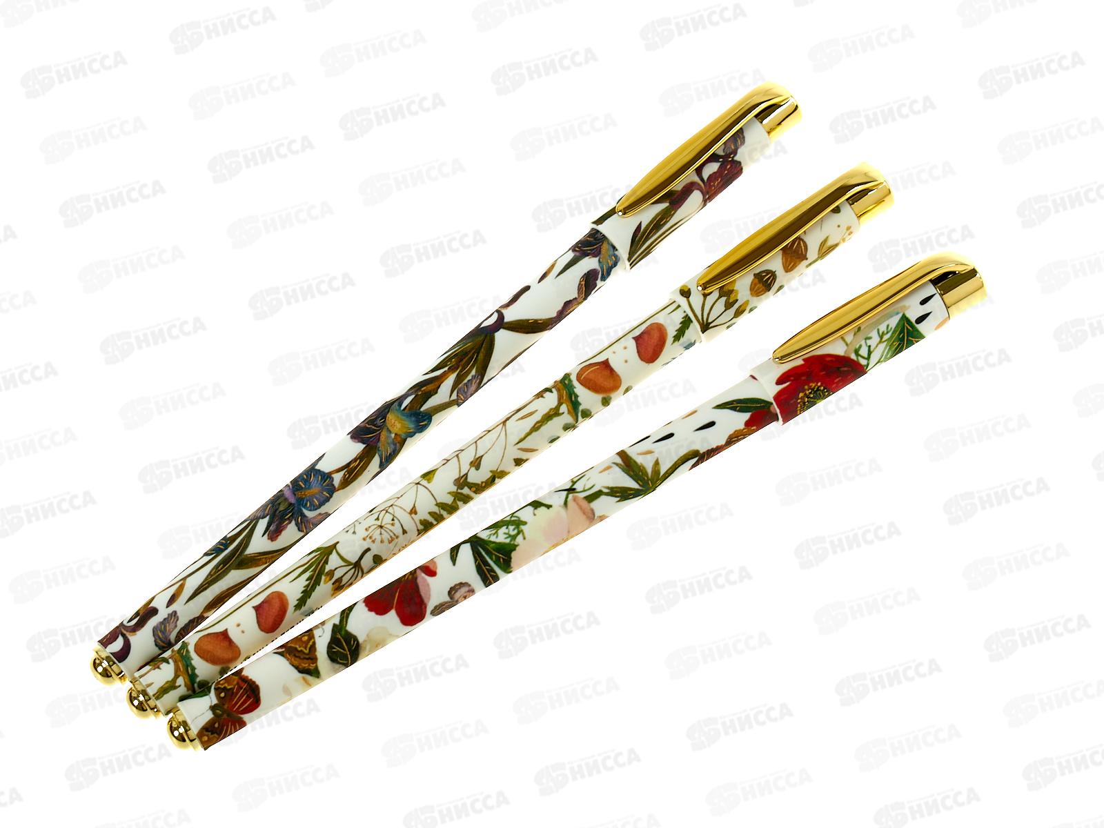 Ручка шар. B.V. Flora Bloom Flowers синяя 0.38мм 20-0215/76*24