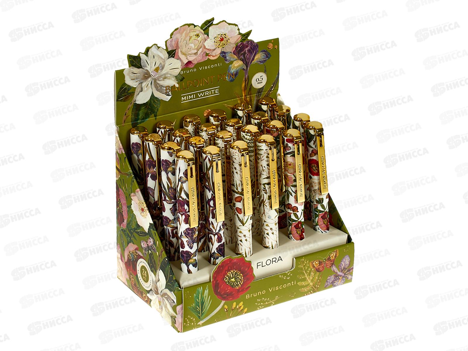 Ручка шар. B.V. Mimiwrite Flora Bloom Flowers 20-0481*24/288
